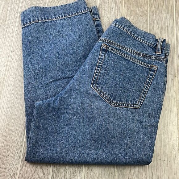 Eddie Bauer Women's Rigid Denim Straight Leg Capri Jeans Blue Size 6 - Picture 1 of 12